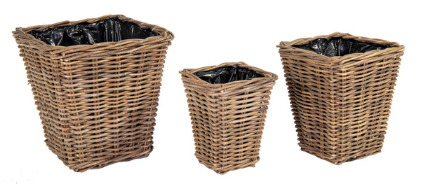 Laura Conical Square Basket -F- Natural S3 W22/38