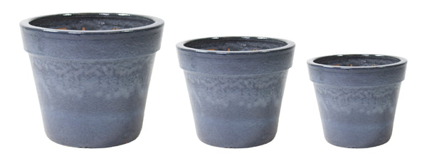Glazed Basic Pot Ant. Grey S3 D18/38H15/30